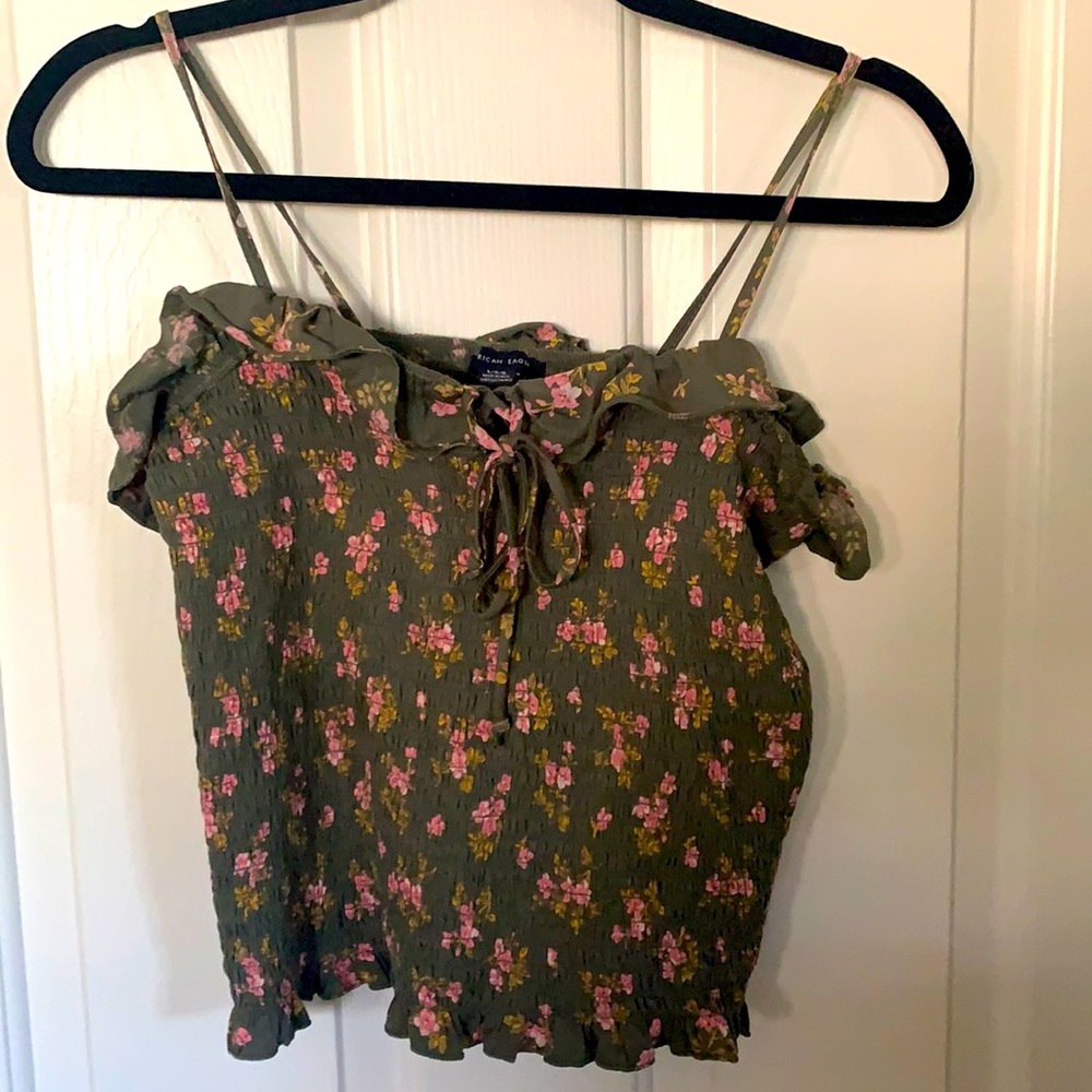 American Eagle smocked halter top NEW sz Large